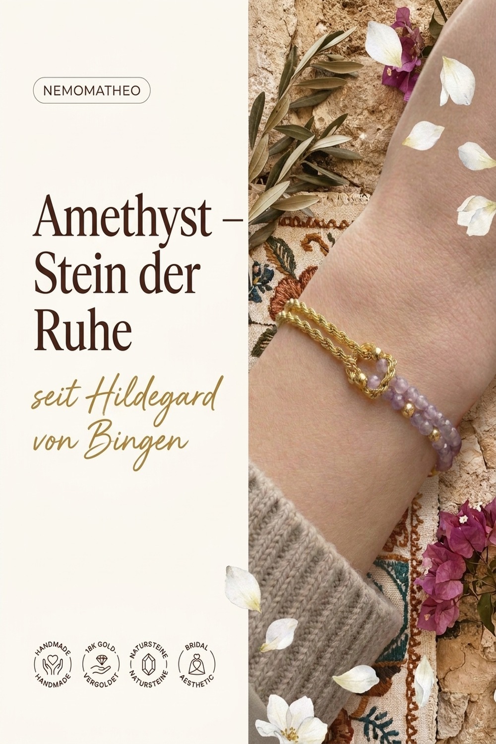 Armband Twist – Doppellagig mit Naturstein — NemoMatheo handgefertigt