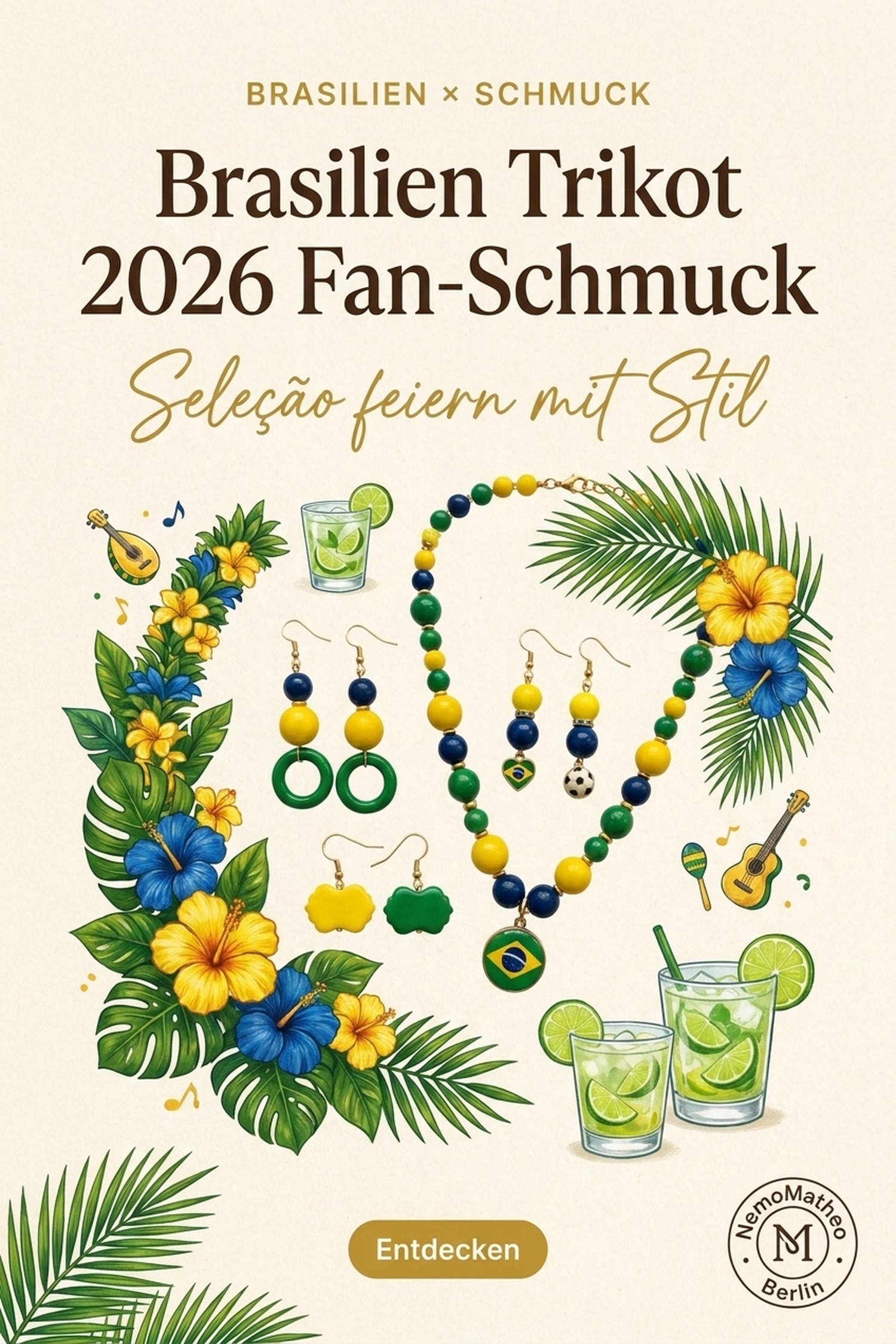Brasilien Trikot 2026 Fan-Schmuck Seleção-Edition — handgefertigt aus Berlin, NemoMatheo
